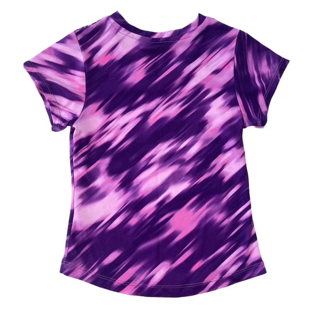 Champion Duo Dry Kids Athletic Shirt & Shorts Set in Purple and Pink | Girls 5T - Picture 3 of 9